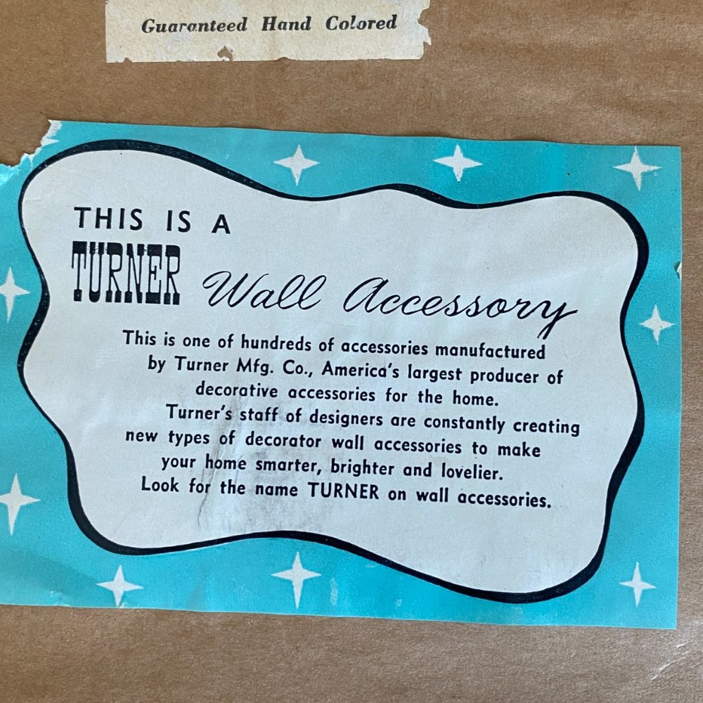 Vintage Hand Colored Turner Accessory Early American Scene 3D Wall Hangings Set - Picture 16 of 16